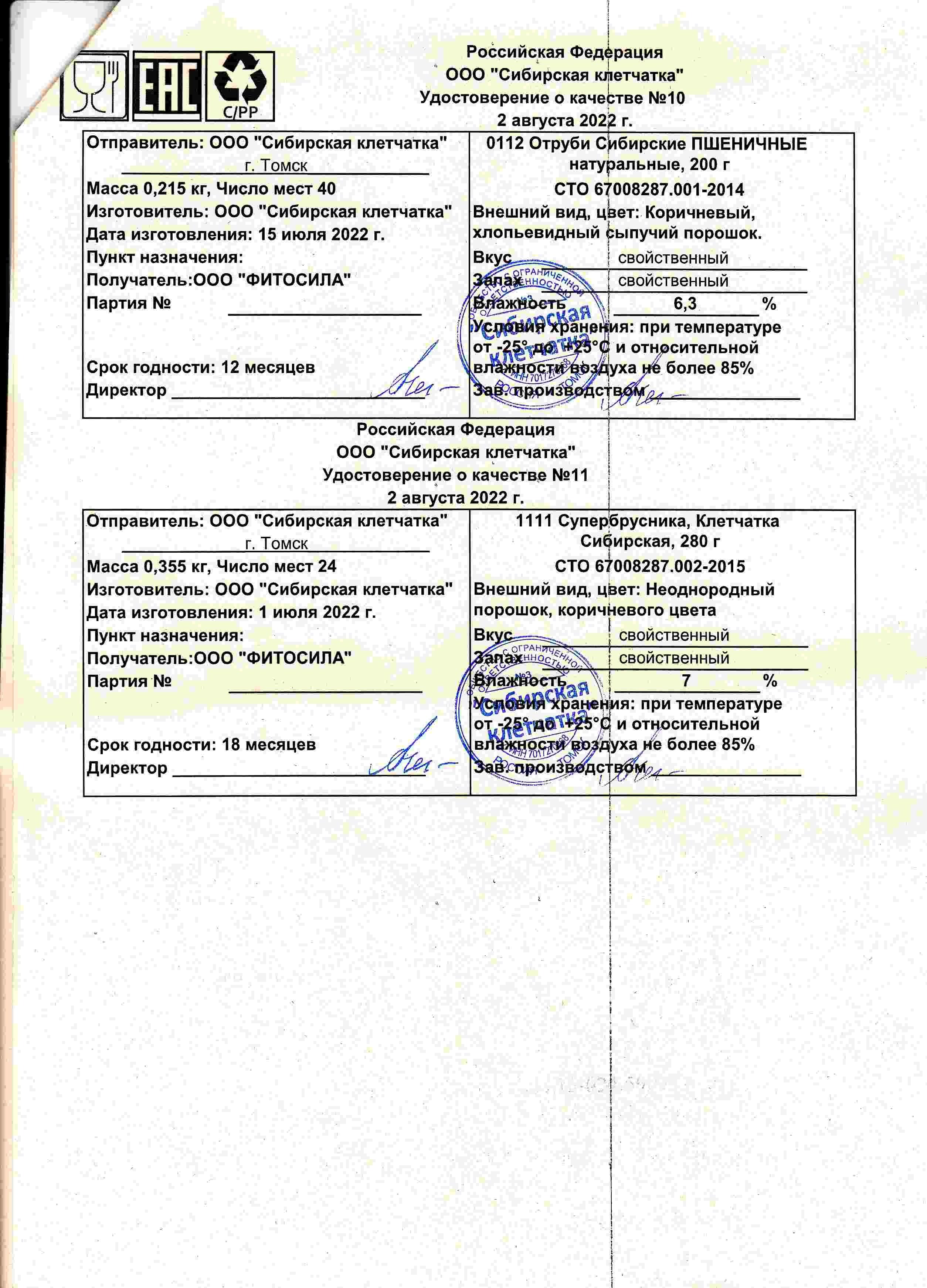 Паспорт №072022